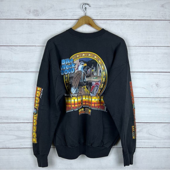 Vintage 2000 Bike Week Iron Horse Saloon Sweatshirt Large